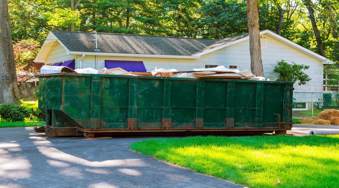Dumpsters being full with garbage